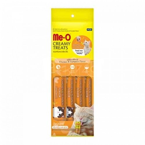 Me-O CreamyTreats Tavuklu Bal Kabaklı Jel Mama 15gr x 4