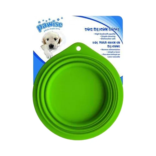 Pawise Köpekler için Silikon Katlanabilir Seyahat Mama ve Su Kabı (2 L)