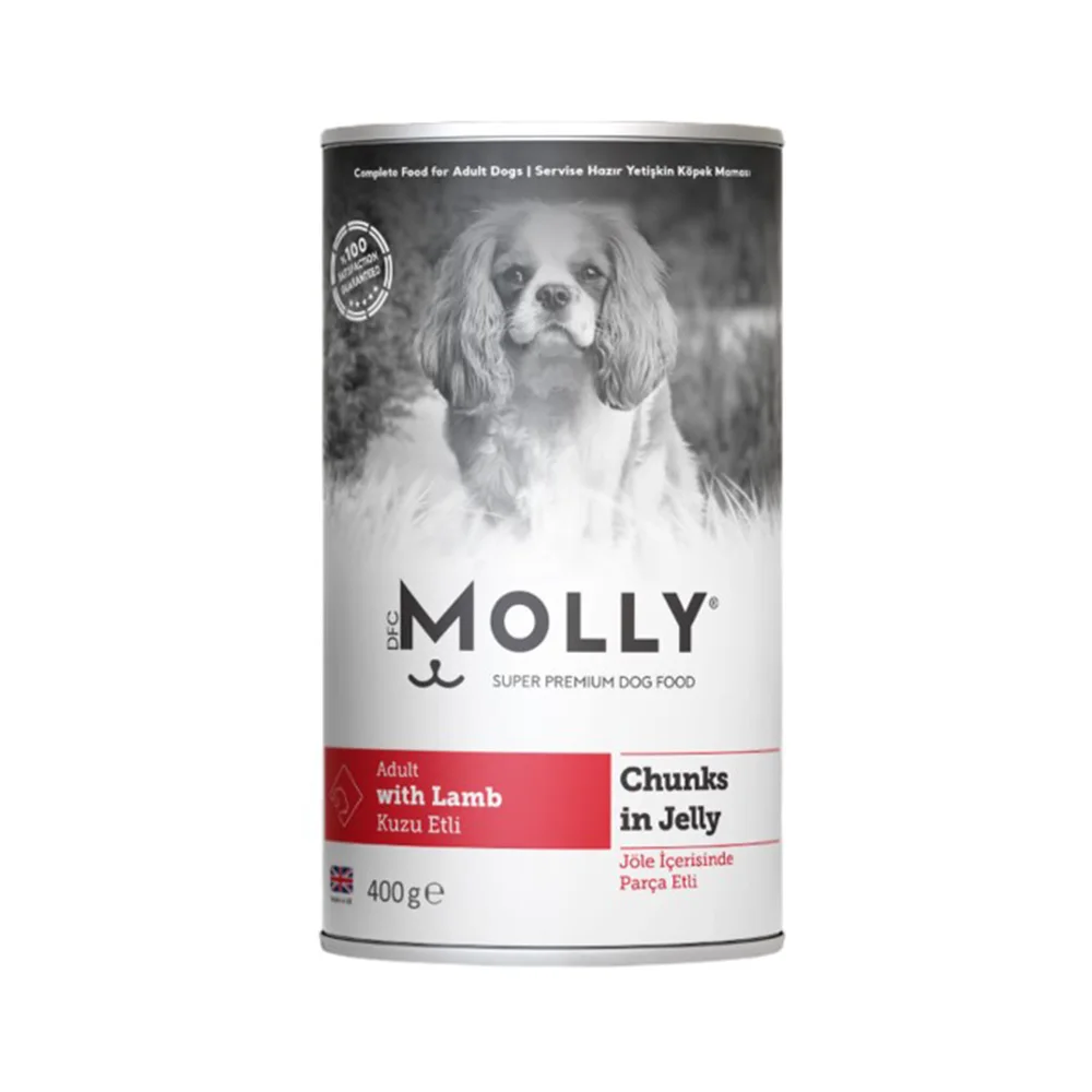 Molly Parça Etli ve Kuzu Etli Yetişkin Köpek Konserve Maması (400 g)