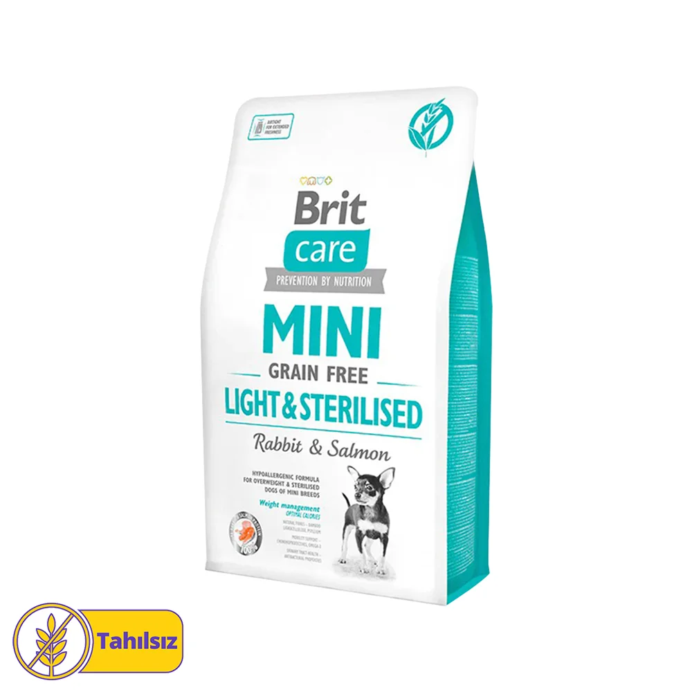 Brit Care Tahılsız Tavşan Etli Kısırlaştırılmış Küçük Irk Yetişkin Köpek Maması (2 kg)