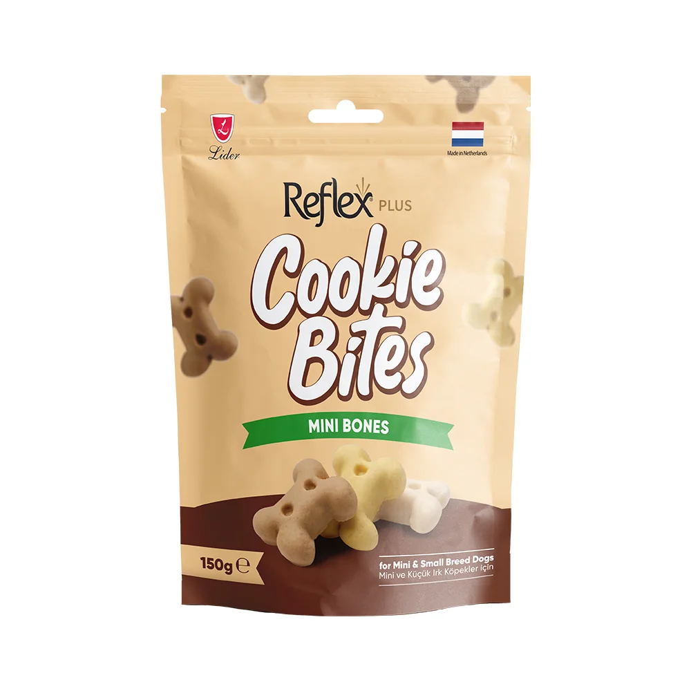 Reflex Plus Cookie Bites Mini Bones Köpek Ödül Maması (150 g)