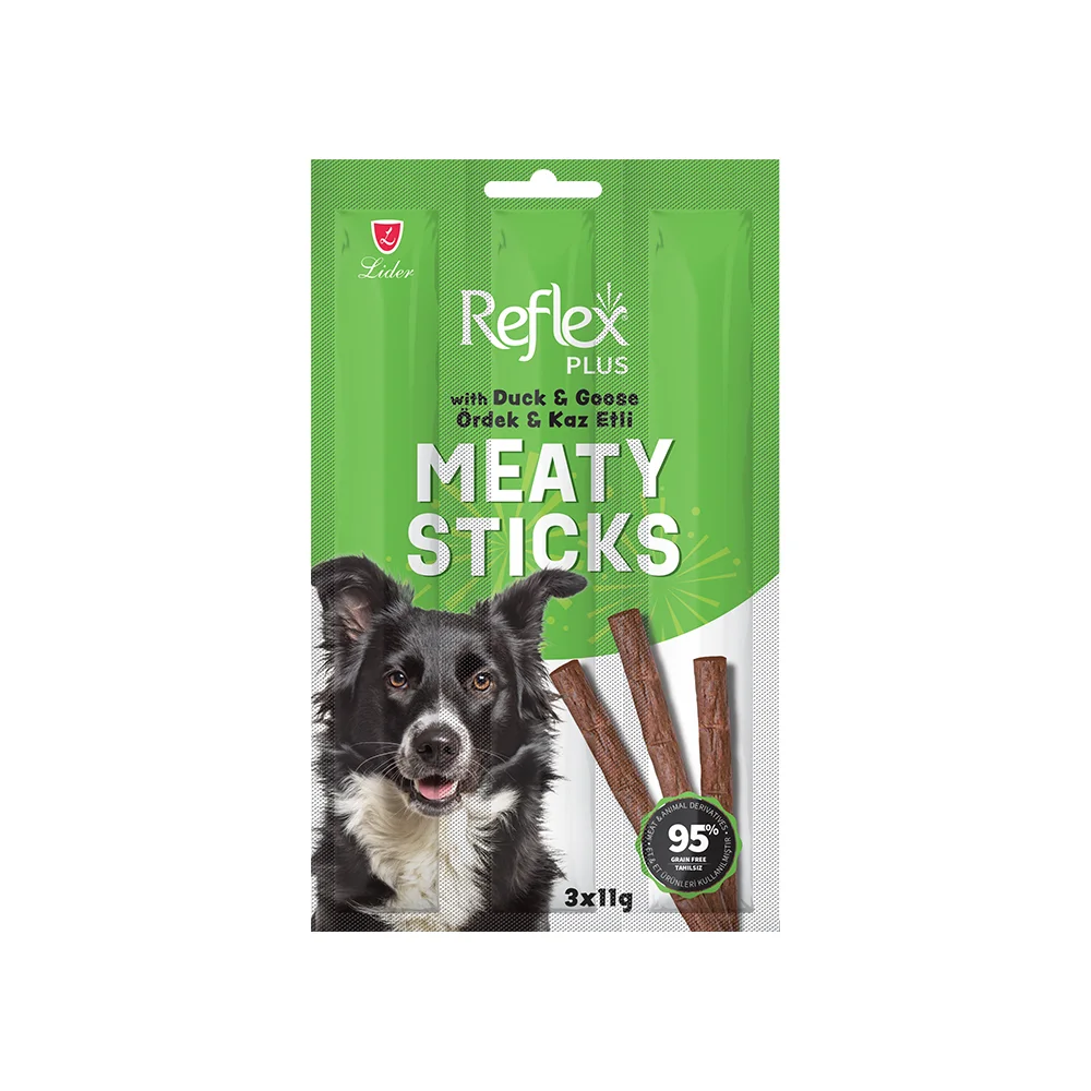 Reflex Plus Meaty Sticks Ördek Etli ve Kaz Etli Yetişkin Köpek Çubuk Ödül Maması (3 x 11 g)