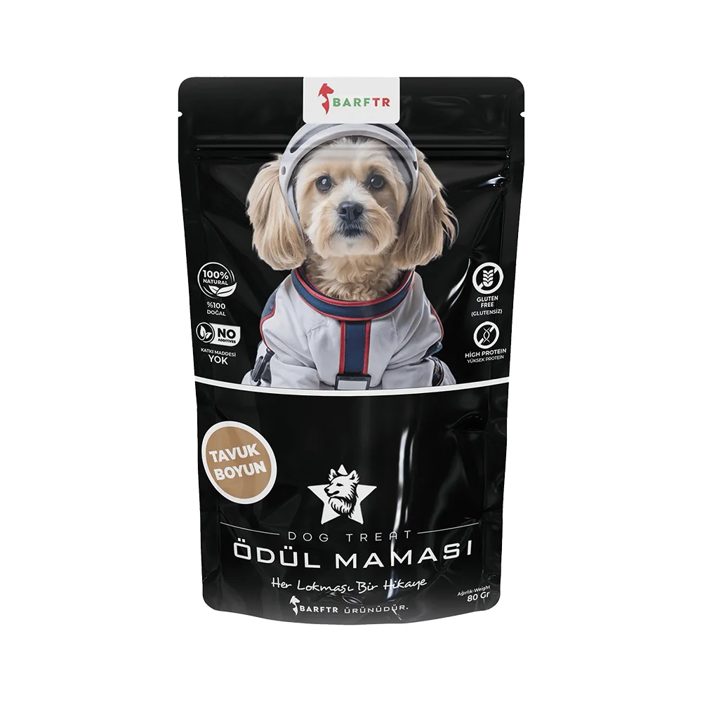 BARFTR Tavuk Boyun Yetişkin Köpek Ödül Maması (80 g)