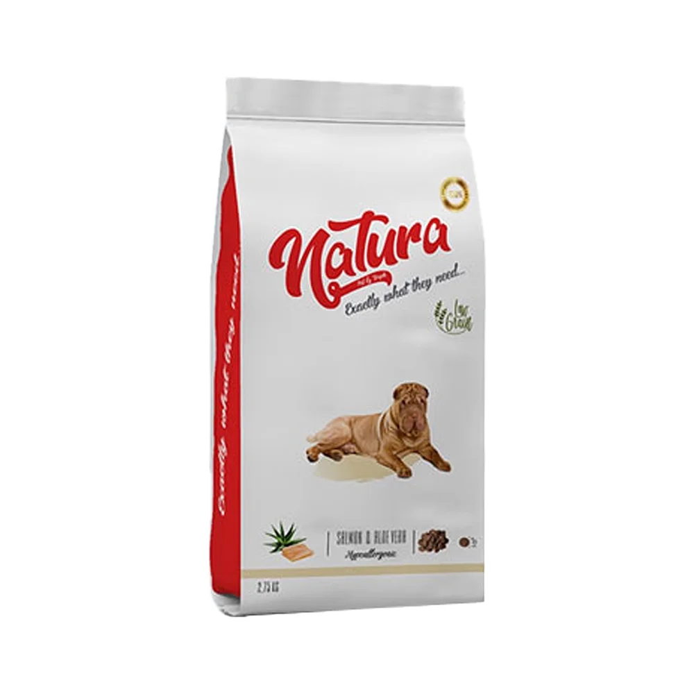 Natura Pet Hipoalerjenik Düşük Tahıllı Somonlu ve Aloe Veralı Yetişkin Köpek Maması (2,75 kg)