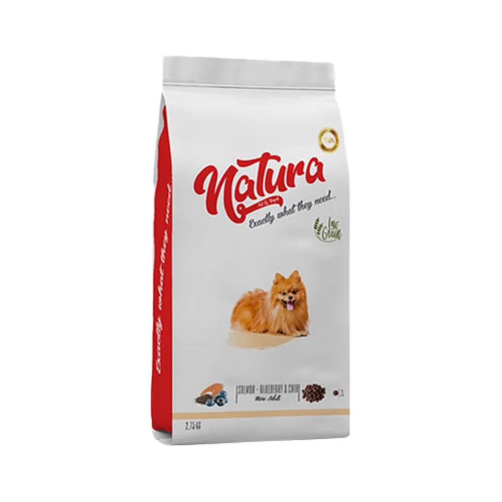 Natura Pet Somonlu, Yaban Mersinli & Chia Tohumlu Küçük Irk Yetişkin Köpek Maması (2,75 kg)