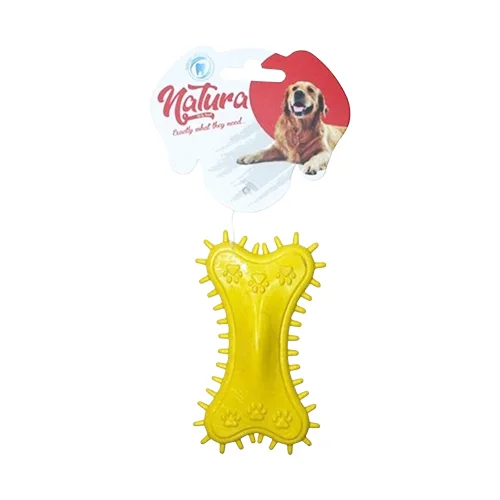 Natura Plastik Pati Desenli Kemik Köpek Oyuncak (11 cm)
