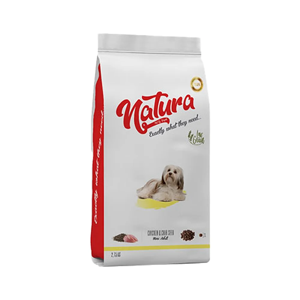 Natura Pet Düşük Tahıllı Tavuk Etli ve Chia Tohumlu Küçük Irk Yetişkin Köpek Maması (2,75 kg)